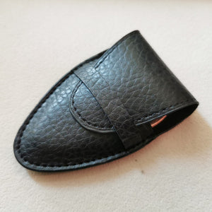 Black Cigar Cutter Butterfly Style with Leather Pouch